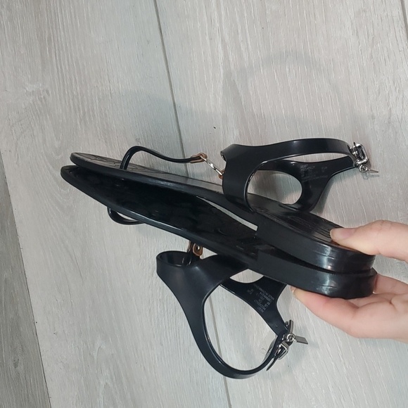 Coach Womens Piccadilly plastic Thong Sandals flas flip flop Ankle shoes sz 6B - Picture 7 of 9